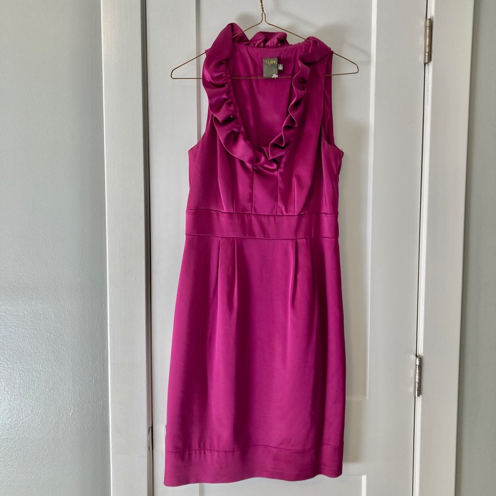 Taylor ruffled collar cocktail dress